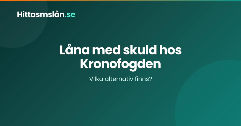 Låna pengar trots skuld hos Kronofogden